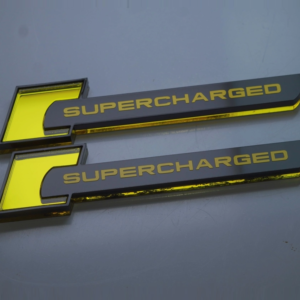 Audi Supercharged Fender Emblems (x2)